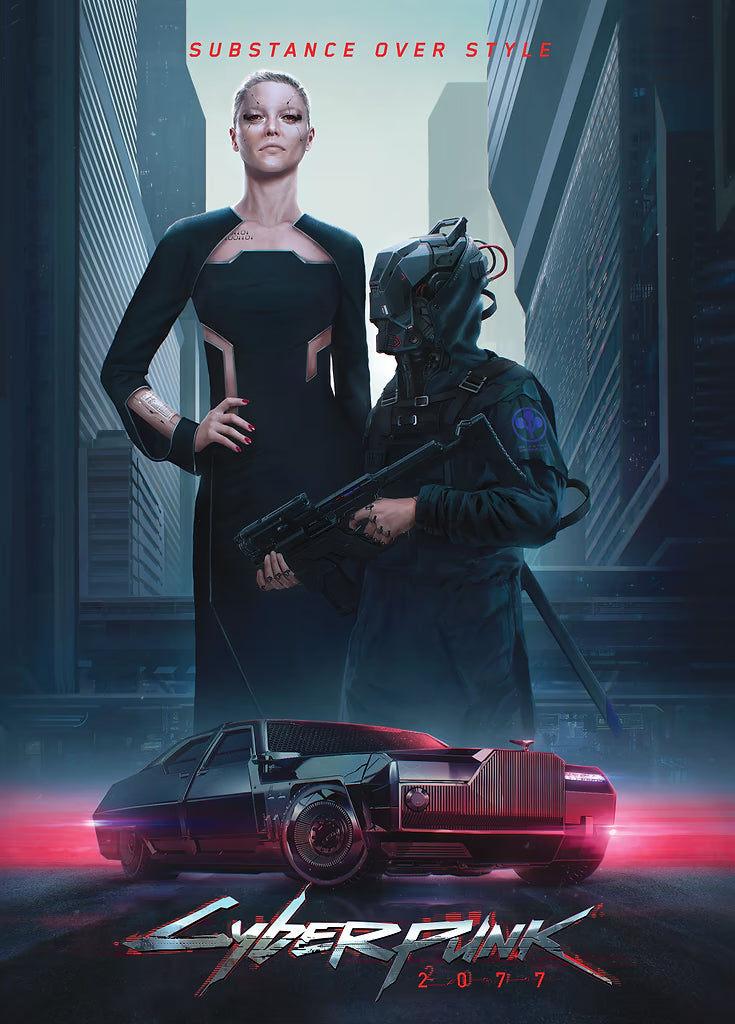 Cyberpunk 6 metal poster artwork
